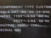 Sola 86-24-310 Component Type Custom Rectifier 264-37254-0200 OnTrak DSS-200 Use