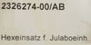SEZ 2326274-00 Hex Insert for JULO Unit Lam Research New Surplus