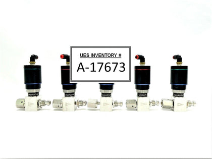 Qualiflow 2x10-9atm.cm3/Sec 2-Way Pneumatic Valve Male/Female Lot of 5 Working