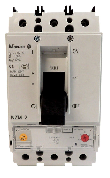 Moeller NZMH2-AF100-BT-NA 4-Pole Circuit Breaker Eaton Semitool 73044-09 New