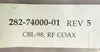 Mattson Technology 282-74000-01 Coaxial RF Match Network Cable New Surplus