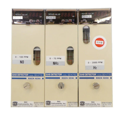 RKI Instruments GD Series Gas Detector Set of 3 GD-K71D GD-V77D Working Surplus