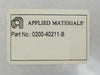 AMAT Applied Materials 0200-40211 Tight Fit 200mm SNNF Wider Collar New Surplus