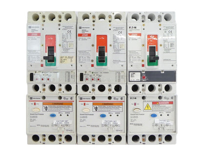 Eaton JGE3250NN Circuit Breaker J250E ELJBN3250W Reseller Lot of 3 Working
