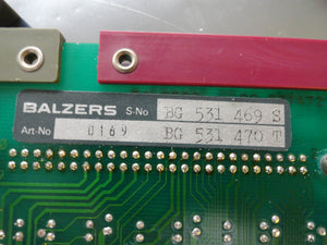 Balzers BG 531 470 T Panel Interface LSI 11 PCB Card BG531470T Used Working