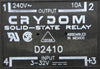 Crydom Company D2410 Solid-State Relay Reseller Lot of 25 New Surplus