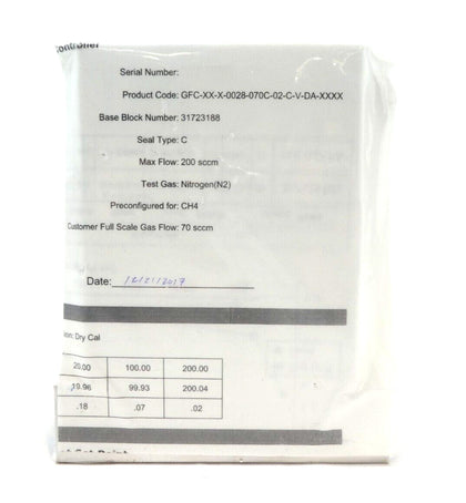 Pivotal Systems 32-03035 Mass Flow Controller MFC 70 SCCM CH4 New Surplus