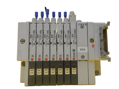 TEL Tokyo Electron SVC4 7-Port Manifold SMC SQ1131Y-5-C4-Q PR300Z Used Working
