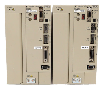 Yaskawa Electric SGDS-20A75AY605-E AC Servo Drive Reseller Lot of 2 Working