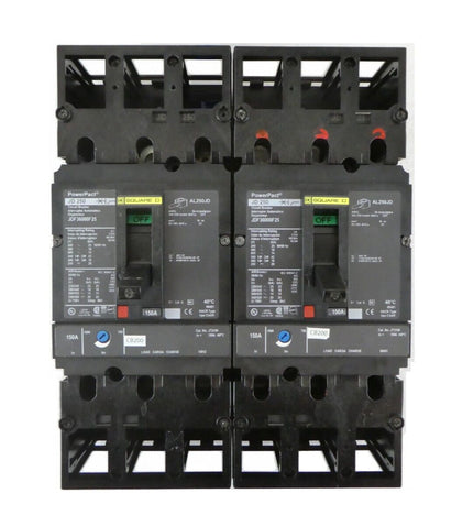 Square D JDF36000F25 Circuit Breaker PowerPact JD 250 CB200 Lot of 2 Working