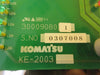 Komatsu 300090801 KE-2003 Display Panel Board PCB Used Working