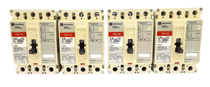 Cutler-Hammer FDB3050WL11 3-Pole Circuit Breaker FDB 14k Lot of 4 Working Spare