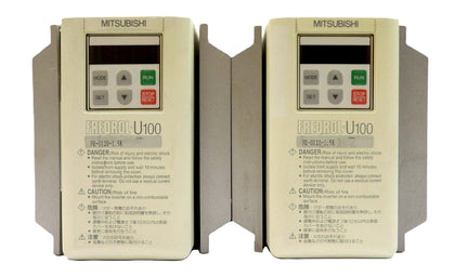 Mitsubishi FR-U120-1.5K Inverter Drive Freqrol-U100 Lot of 2 Working Spare