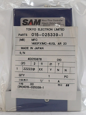 Hitachi Metals SAM SFC1480FX Mass Flow Controller MFC TEL 015-025339-1 New