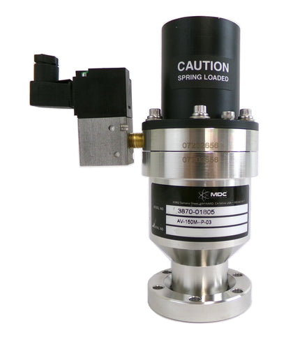 MDC Vacuum Products 3870-01805 Pneumatic Angle Valve AV-150M-P-03 Working