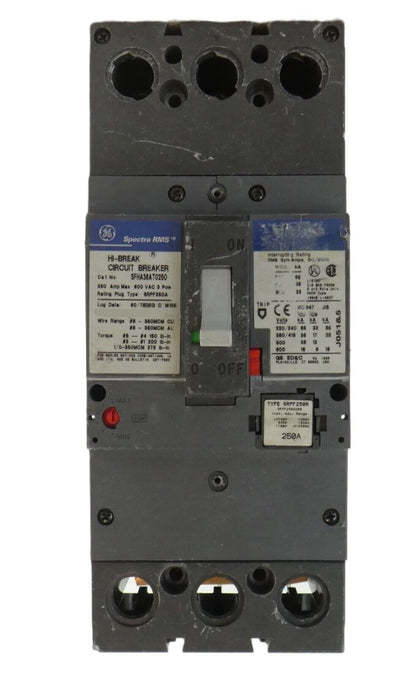 General Electric SFHA36AT0250 HI-BREAK Circuit Breaker Spectra RMS Working