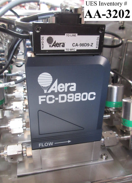 Aera TC FC-D980C Mass Flow Controller HBR 27.485 SCCM w/ CA-98D9-Z Adapter Used