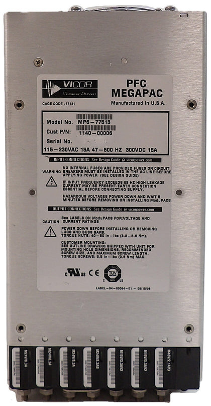 Vicor WP6-77513 Power Supply MegaPAC AMAT Applied Materials 1140-00006 Working