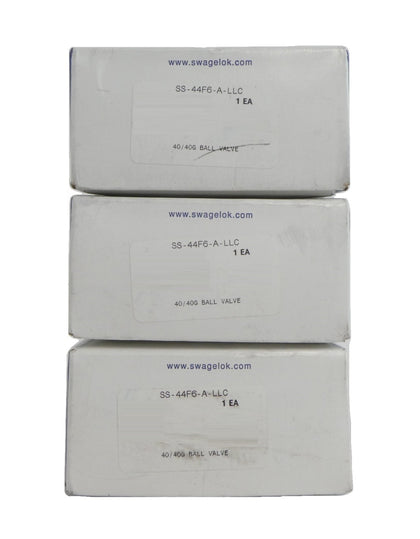 Swagelok SS-44F6-A-LLC 40 Series Ball Valve Lot of 3 New