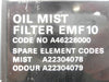 Edwards A46229000 Oil Mist Filter Reseller Lot of 2 EMF20 EMF10 A46226000 Spare