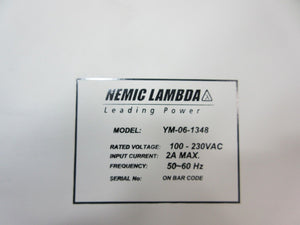 Nemic Lambda YM-06-1348 Optical RX Bank Power Supply Used Working