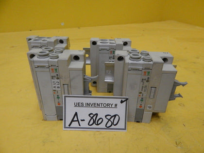 SMC 3D80-000055-V1 1-Port Pneumatic Manifold Lot of 4 SZ3A60K-5LOZ-C6-X31 Used