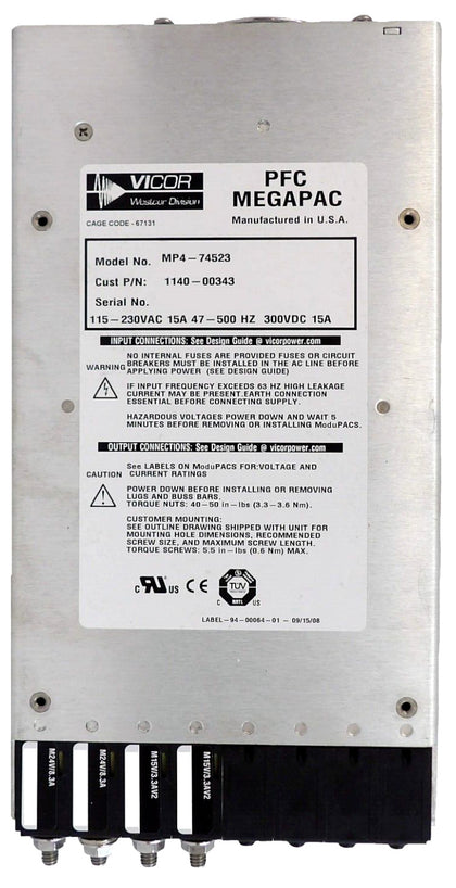 Vicor MP4-74523 Power Supply MegaPAC 10-130242-01 AMAT 1140-00343 Working Spare
