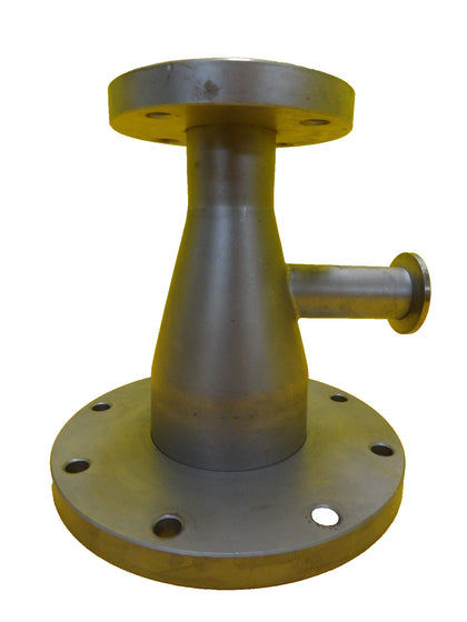 Edwards High Vacuum Conical Reducer Tee ISO40 ISO-F to ISO100 ISO-F NW25 Used