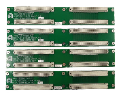 AMAT Applied Materials 0100-09286 Seriplex 2-Slot Backplane PCB Lot of 4 New