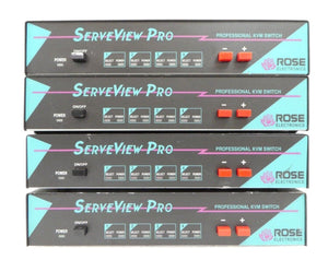 Rose Electronics SEM-2UB 4-Port KVM Switch ServeView Pro Lot of 4 Working Spare