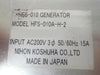 Nihon Koshuha HFS-010A-H-2 EC2 Antenna Bias RF P/S Generator Working Surplus