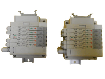 SMC 5-Port Pneumatic Manifold Lot of 2 SZ3360-5NLOZ-C6 Used Working