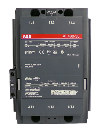 ABB AF460-30 3-Pole Contactor CAL18-11 Working Spare