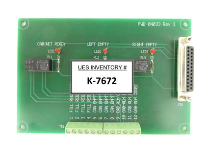 FujiFilm 04033 Cabinet Status Indicator PCB GenStream I/II Working Surplus