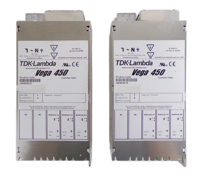TDK-Lambda V404P4K-B Modular Power Supply Vega 450 Reseller Lot of 2 Working