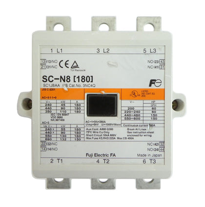 Fuji Electric SC-N8 [180] 3-Pole Industrial Circuit Breaker Working Surplus