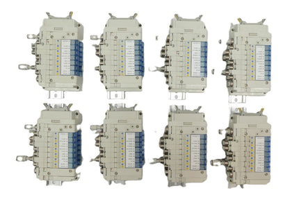 SMC PCW Type 7-Port Pneumatic Manifold Reseller Lot of 8 Working Surplus