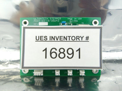 Ultratech Stepper 03-15-05643 Theta Vac/Chuck Clamp Board PCB 4700 Titan Used