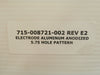 Lam Research 715-008721-002 Upper Electrode Aluminum Anodized 5.75 Hole New