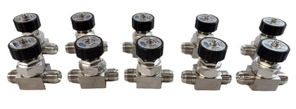 Fujikin 38822 Manual Diaphragm Valve Soft-Seal Reseller Lot of 10 Working