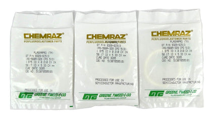 Chemraz Perfluoroelastomer Parts 9329-SC513 O-Ring Reseller Lot of 3 New Surplus