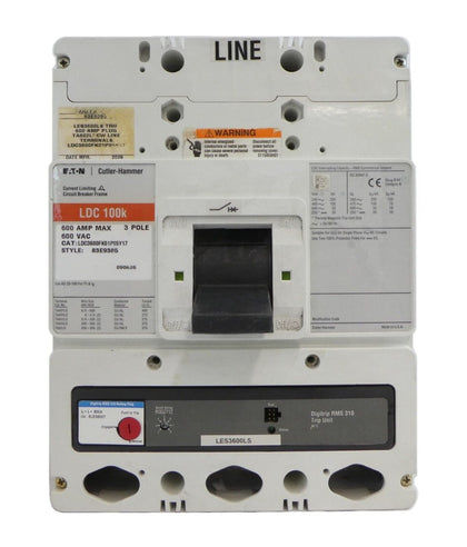 Eaton 83E9385 LDC 100k 600V 3-Pole Industrial Circuit Breaker LDC3600FK01P05Y17