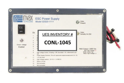 Invax Technologies 02520-1111 ESC Electrostatic Chuck Power Supply Working