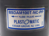 Plast-o-matic BSDAM100T-NC-PP Shut-off Valve AMAT 3870-02306 New Surplus