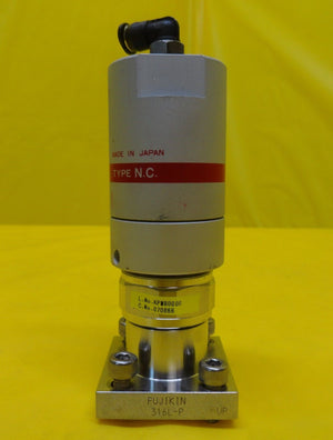 Fujikin 316L-P Diaphragm Valve Type N.C Nikon NSR-S205C Used Working