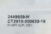 TEL Tokyo Electron CT2910-200630-16 DEV Inner Cup Working Surplus