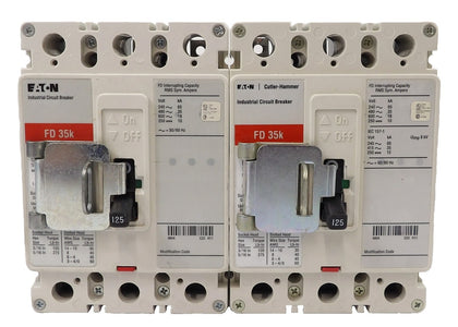 Eaton 6639C82G98 Industrial Circuit Breaker FD3030L Reseller Lot of 2 Working