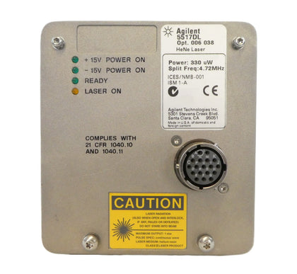 Agilent Technologies 5517DL HeNe Laser Head 330uW Opt. 006 038 Untested Surplus