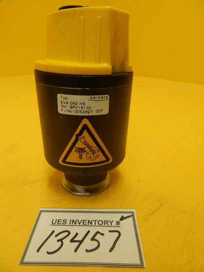 Balzers EVA 040 HX Vacuum Right Angle Valve BP V16 130 BPV16130 Used Working