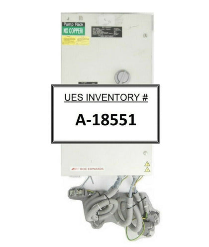 Edwards NRY13W000 Electrical Cabinet Vacuum 4-Pump Rack No Copper Working Spare